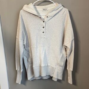 Women's Light Gray Hooded Sweater